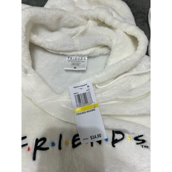 NWT Friends extra soft white/beige hoodie, Size M - Picture 5 of 8